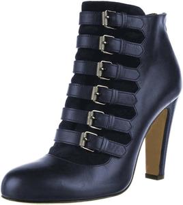 Женские модные ботильоны FSJ с круглым носком, заклепками и пряжкой, массивный высокий каблук, молния сзади, боевые, панк, для вечеринки, короткие, размер 4-15 US, Blue