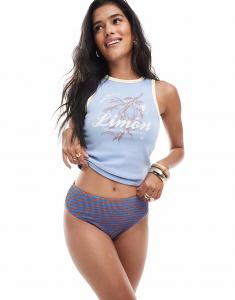 Летние плавки-бикини Billabong с высокой талией и высокой полоской в ​​разноцветном цвете