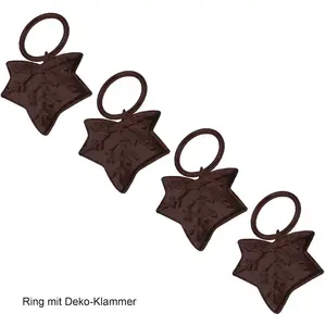 Кольцо для штор Blatt для карнизов Ø 16 мм Liedeco, Rostbraun