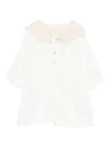 Платье с вязаным воротником JESURUM BABY, белый