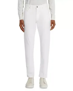 Джинсы Roccia Stretch Slim Fit белого цвета Zegna, белый