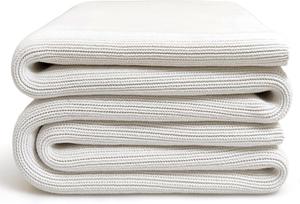 Утяжеленное вязаное одеяло для взрослых 157х229 см, 7,3 кг, крупная вязка, хлопковое, охлаждающее, дышащее, для глубокого сна, машинная стирка, подарок на день рождения или Рождество