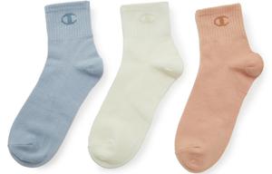 Женские гольфы Champion, 3 пары (смешанные цвета: фиолетовый, жёлтый, зелёный)