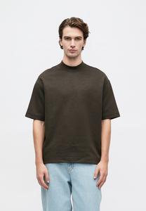 Футболка Selected Homme SLHRELAXSOL MOCK NECK TEE, Delicioso/Dark Green