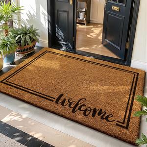 Dajiang Ковер 40х60 см из кокосового волокна для прихожей, износостойкий, самоочищающийся, для небольших квартир