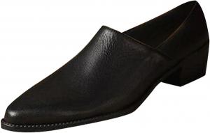 Унисекс лоферы на каблуке из ПУ-кожи на процессной подошве для мужчин и женщин, однотонные с заостренным носком, с низким каблуком, ботильоны на плоской подошве Generic, Black