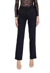 Брюки женские ONLY прямого кроя с лампасами, черный