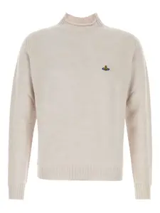 Свитер с вышитым орнаментом Orb Vivienne Westwood, бежевый