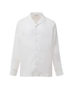 Белая льняная рубашка на пуговицах Gran Sasso, белый