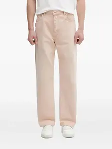 Джинсы с эффектом потертости Filling Pieces, розовый