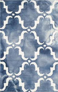SAFAVIEH, 77 x 122 см, Коллекция Dip Dye Navy/Ivory DDY536N ручной работы марокканский акварельный премиум шерстяной декоративный ковер