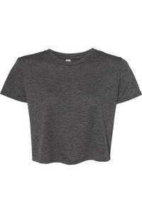 Женская струящаяся укороченная футболка BELLA + CANVAS, темно-серый