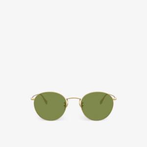 OV1186S Круглые солнцезащитные очки Coleridge Sun из металла и кристаллов Oliver Peoples, желтый
