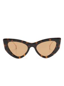 Gucci Eyewear солнцезащитные очки в оправе 'кошачий глаз', коричневый