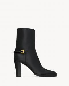 Ботильоны SULPICE из гладкой кожи Saint Laurent, черный