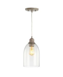 Подвесной светильник Fontaine 6,25 дюйма, регулируемый, серо-бежевый, со светодиодной подсветкой Jonathan Y, серый