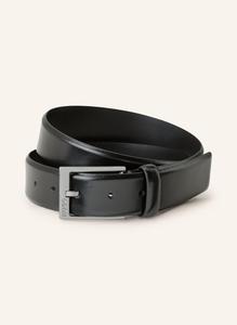 Кожаный ремень гарни Hugo, черный