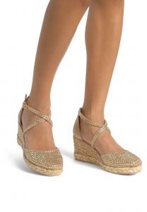 Босоножки на танкетке Alma en Pena, светло-коричневый