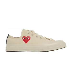 Кроссовки Comme des Garçons PLAY x Chuck 70 Low Small Red Heart - Beige, кремовый
