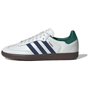 Кроссовки Adidas Samba OG Black White Collegiate Green, белый