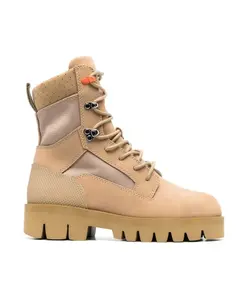Бежевые ботинки в стиле милитари на шнуровке Heron Preston, бежевый
