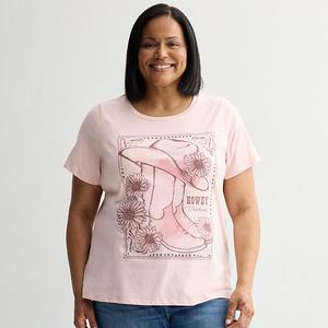 Футболка с принтом Howdy Partner, Plus Size Unbranded