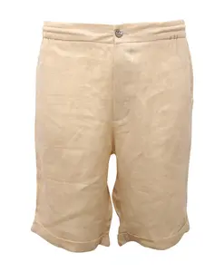 Льняные шорты-бермуды на шнуровке Alpha Studio, бежевый