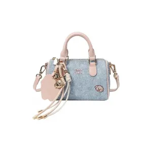 PAYOT Синтетическая кожаная сумка через плечо из микрофибры, Denim Blue & Pink