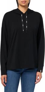 BOSS женская худи Single Jersey Small Logo, Black Currant