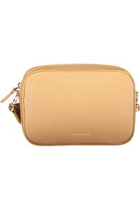 Сумка женская Coccinelle кросс-боди кожаная на молнии, светло-коричневый