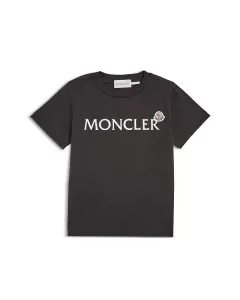 Детская футболка с коротким рукавом - для малышей и взрослых. Moncler, черный