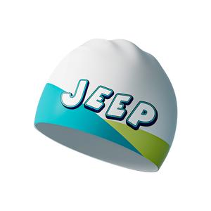 Jeep Плавательная шапочка силиконовая для тренировок детская 22cm White