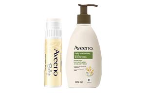 Aveeno Набор для ухода за губами Natural Oats с успокаивающим эффектом для кожи, увлажняющий лосьон для осени и зимы 354 мл + бальзам для губ 4 г
