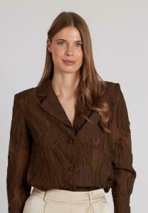 Блуза Alma en Pena Button-down blouse, Marrón Oscuro Jaspeado/Mottled Dark Brown