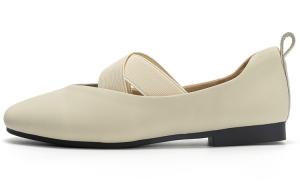 Туфли Мэри Джейн на плоской подошве 1,5 см женские Q.VONTON, Ecru