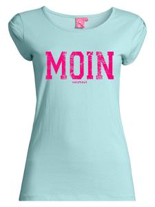 Salzhaut Футболка 'BIIKE - Moin' в светло-голубом цвете