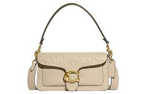 Сумка через плечо Tabby Cow Leather среднего размера COACH цвета слоновой кости