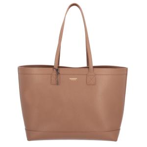 Burberry Кожаная сумка-шоппер через плечо женская землянисто-коричневая