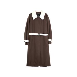 ELLE Тренч для женщин Coffee Lapel Moderate