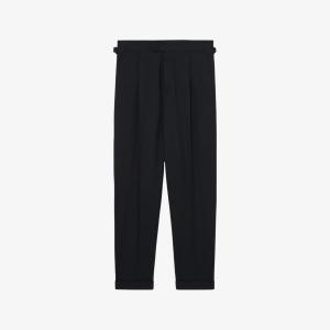 Брюки Reiss из ткани с зауженным силуэтом и боковой регулировкой, синий