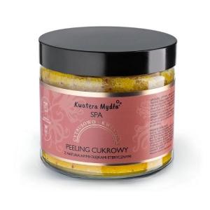 Цитрусово-цветочный сахарный скраб для тела с натуральными эфирными маслами, 300 г Kwatera Mydła