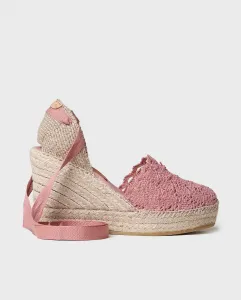 Женские эспадрильи на танкетке из ткани с лентами Toni Pons, розовый
