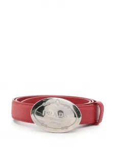 Ремень с пряжкой-логотипом Prada, красный