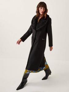 Пальто Fearne с воротником из искусственного меха Monsoon, Black