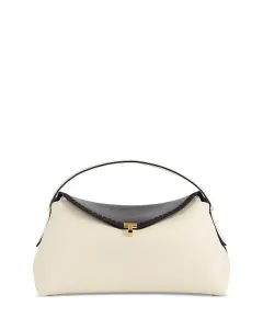 Сумка-Трансформер с вышитой кромкой T-Lock. Toteme, белый