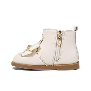 Детские кожаные ботинки с дышащей поддержкой для детей от 3 до 7 лет Snoffy, белый