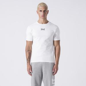 EVERLAST ЭКСКЛЮЗИВНАЯ ФУТБОЛКА С МАЛЕНЬКИМ ЛОГОТИПОМ ИЗ БЕЛОГО ХЛОПКА И ЭЛАСТАНА