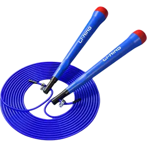 Профессиональная гоночная скакалка для студентов материал ручки abs материал шнура pvc стальной трос 2,8 м LINING, синий