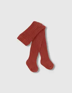 Детские однотонные гольфы в рубчик Gocco, бордовый