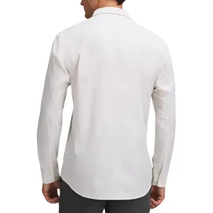 Lululemon New Venture Рубашка мужская White Heating Blue Willow Stripes
